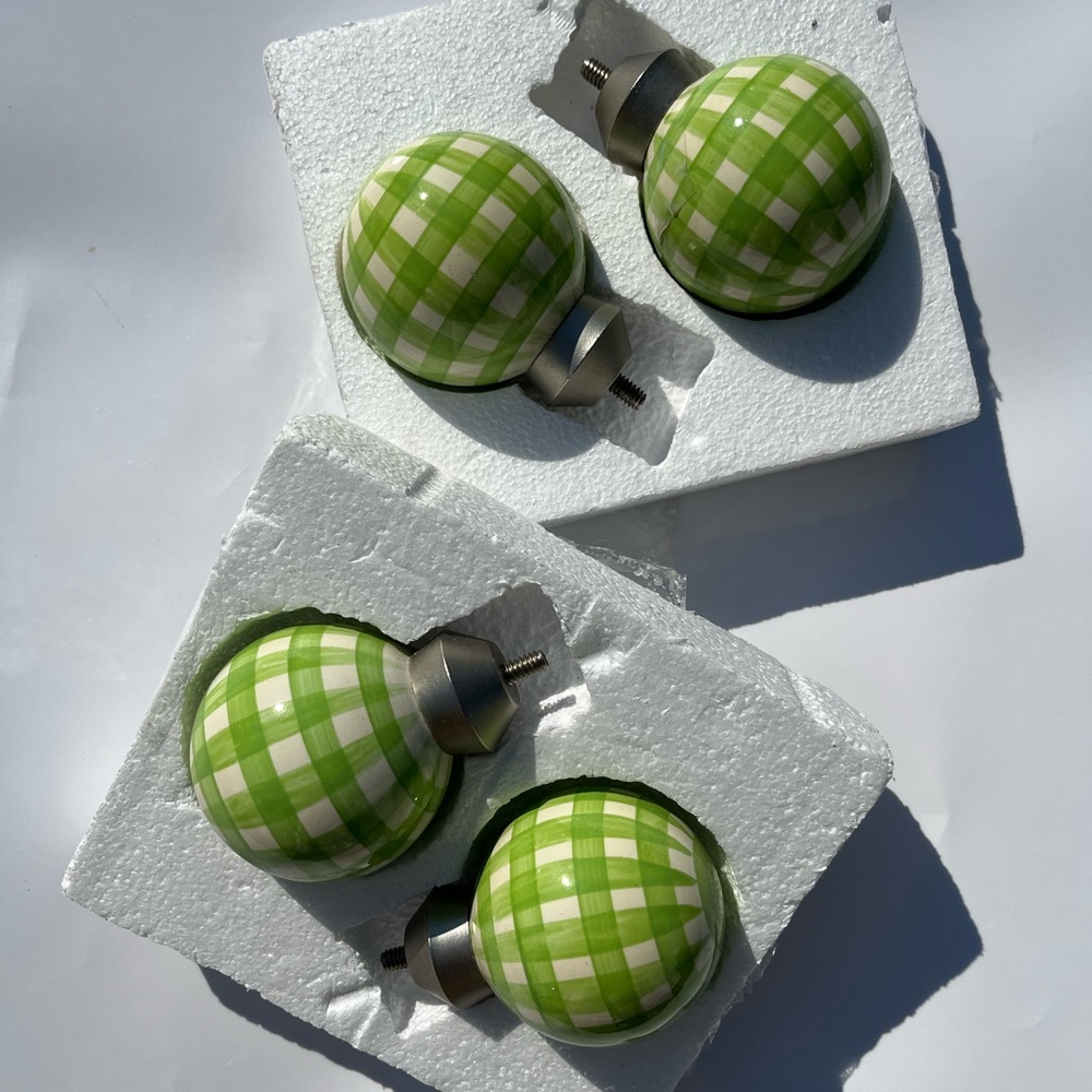 Pottery Barn kids finials - set for two windows